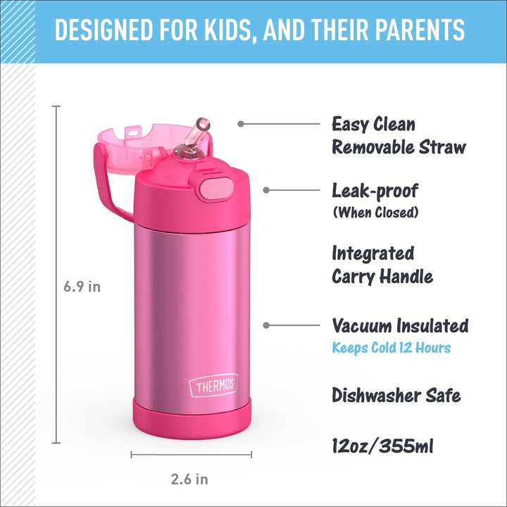 Thermos F4016VI6 Funtainer 340 ml Flasche, violett Rosa 12 Ounce rose Rose Einfarbig, Rose Einfarbig