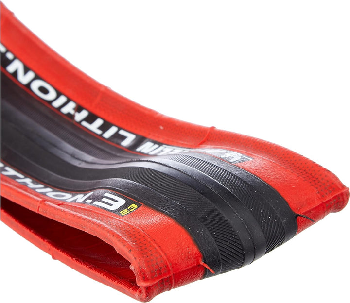 Michelin Lithion3 Faltreifen (28" | 700x23 23-622 | rot) Schwarz, Schwarz