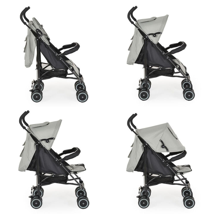 Moni Kinderwagen, Buggy Jerry, Sonnendach, schwenkbare Vorderräder, EVA-Räder schwarz hellgrün, schw