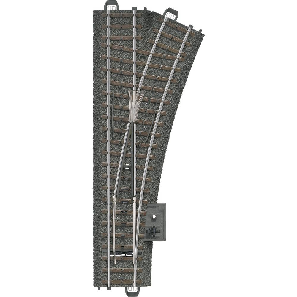 Märklin 24612 – Modelleisenbahn Weiche rechts, C-Gleis, Spur H0, Radius R2, Länge 188,3 mm Single, S