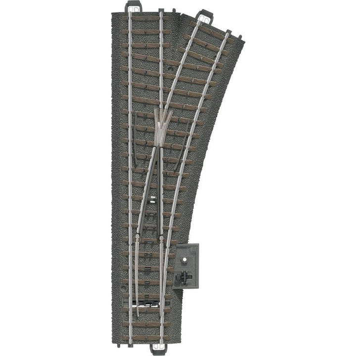 Märklin 24612 – Modelleisenbahn Weiche rechts, C-Gleis, Spur H0, Radius R2, Länge 188,3 mm Single, S