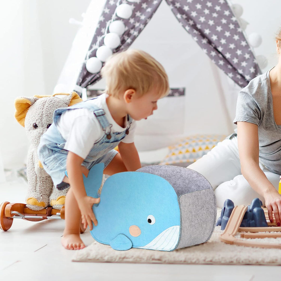 Lucky Sign - Aufbewahrungsbox Kinder Spielzeugkiste aus Filz faltbar für Jungen &amp; Mädchen Spielzeug-