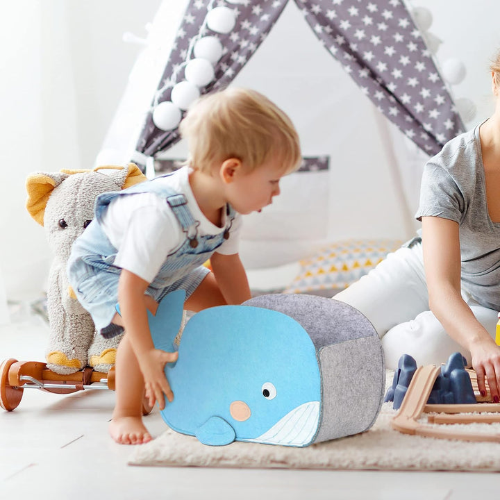 Lucky Sign - Aufbewahrungsbox Kinder Spielzeugkiste aus Filz faltbar für Jungen &amp; Mädchen Spielzeug-
