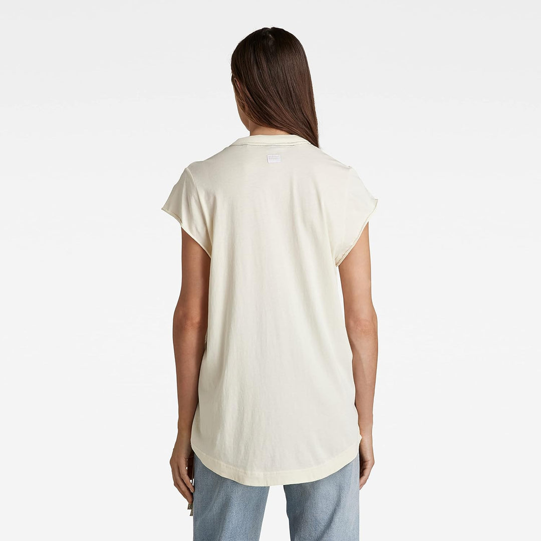 G-STAR RAW Damen Lash Tape Cap Sl T-Shirt XS Weiss (Papyrus D21587-4107-d113), XS Weiß (Papyrus