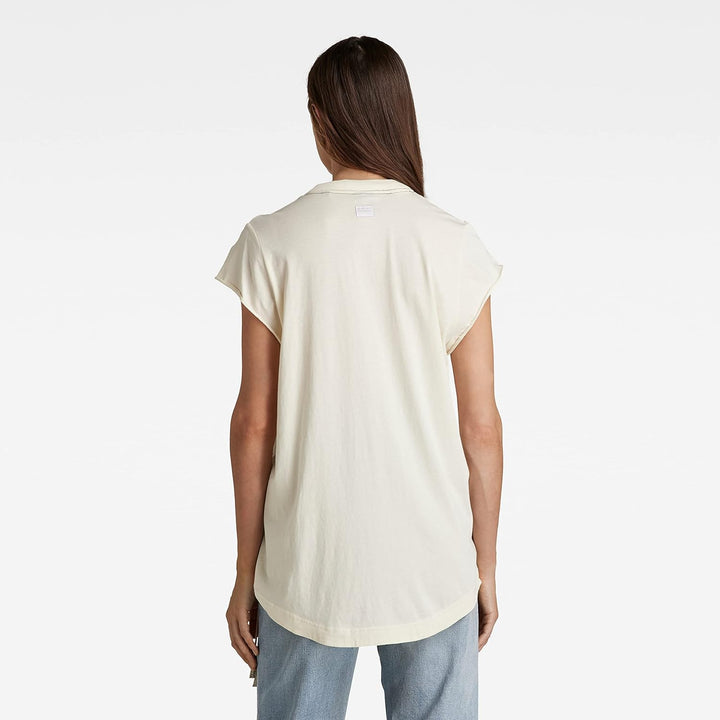 G-STAR RAW Damen Lash Tape Cap Sl T-Shirt XXS Weiss (Papyrus D21587-4107-d113), XXS Weiss (Papyrus D