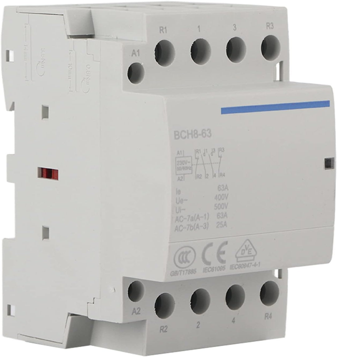 230V AC-Schütz 4P 2NO 2NC 63A 50Hz 60Hz 4-polig Haushalt AC-Schütz AC230V, AC230V