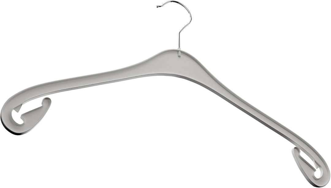 Kleiderbügel NA 47 cm - 30 Stück - aus Kunststoff- weiss - 360° drehbarer Haken - platzsparend - Hem