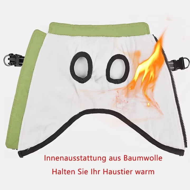 Hundejacke Winterweste Jacken, Hundemantel mit Geschirr für Kleine Hunde Hundemantel Wasserdicht Mas