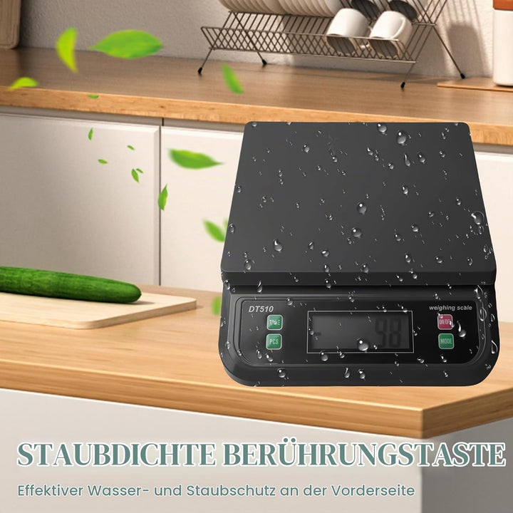 Digitale Paketwaage 30kg, Digitale Küchenwaagen, Waage Küche in 1g Schritten, Digitalwaage mit LCD D