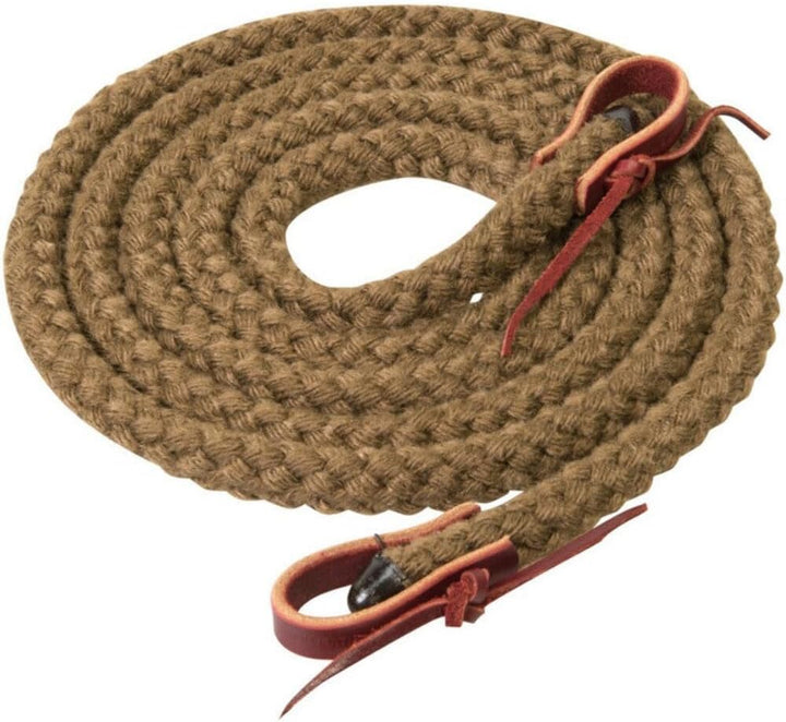Weaver Leather Silvertip Hohlgeflecht Trail Zügel 5/8-Inch x 10-Feet Hellbraun/Schwarz/Braun, 5/8-In