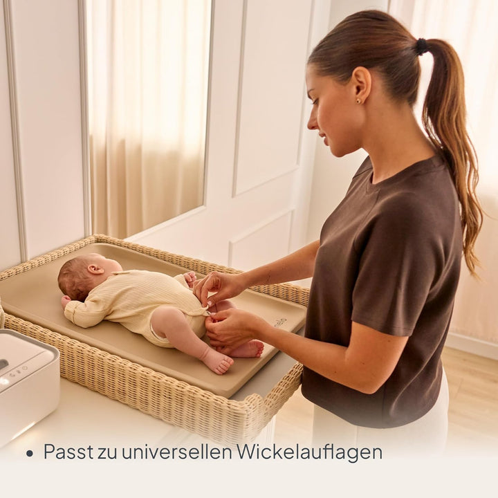 Lionelo Megs Wickelauflage für Wickeltische, wasserdicht, waschbar, multifunktional, weicher PU-Scha