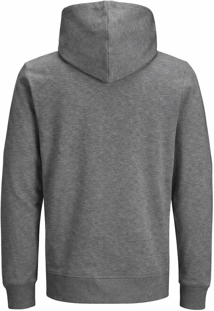 JACK & JONES Male Kapuzenpullover Einfarbig Kapuzenpullover XS Medium Grey Melange, XS Medium Grey M