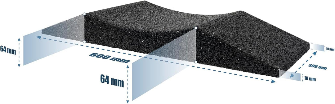 HASKYY 2X Reifenschuh Reifenschoner Reifenbett Reifenwiege aus Gummigranulat 300mm breit bis 285er R