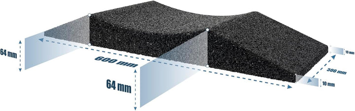 HASKYY 2X Reifenschuh Reifenschoner Reifenbett Reifenwiege aus Gummigranulat 300mm breit bis 285er R
