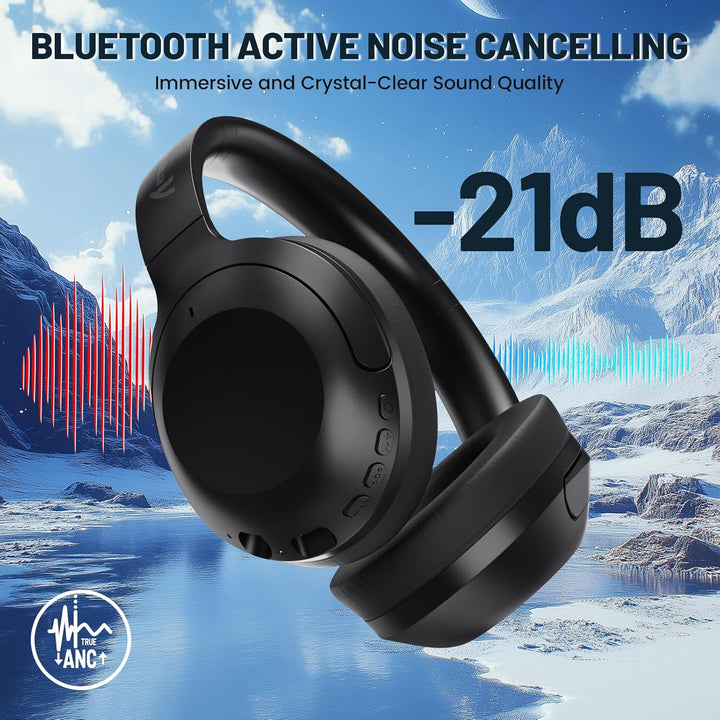 ATTACK SHARK G300 ANC Kabellose Kopfhörer, Ultraleicht Faltbare Over-Ear Kopfhörer mit Kabel/Bluetoo