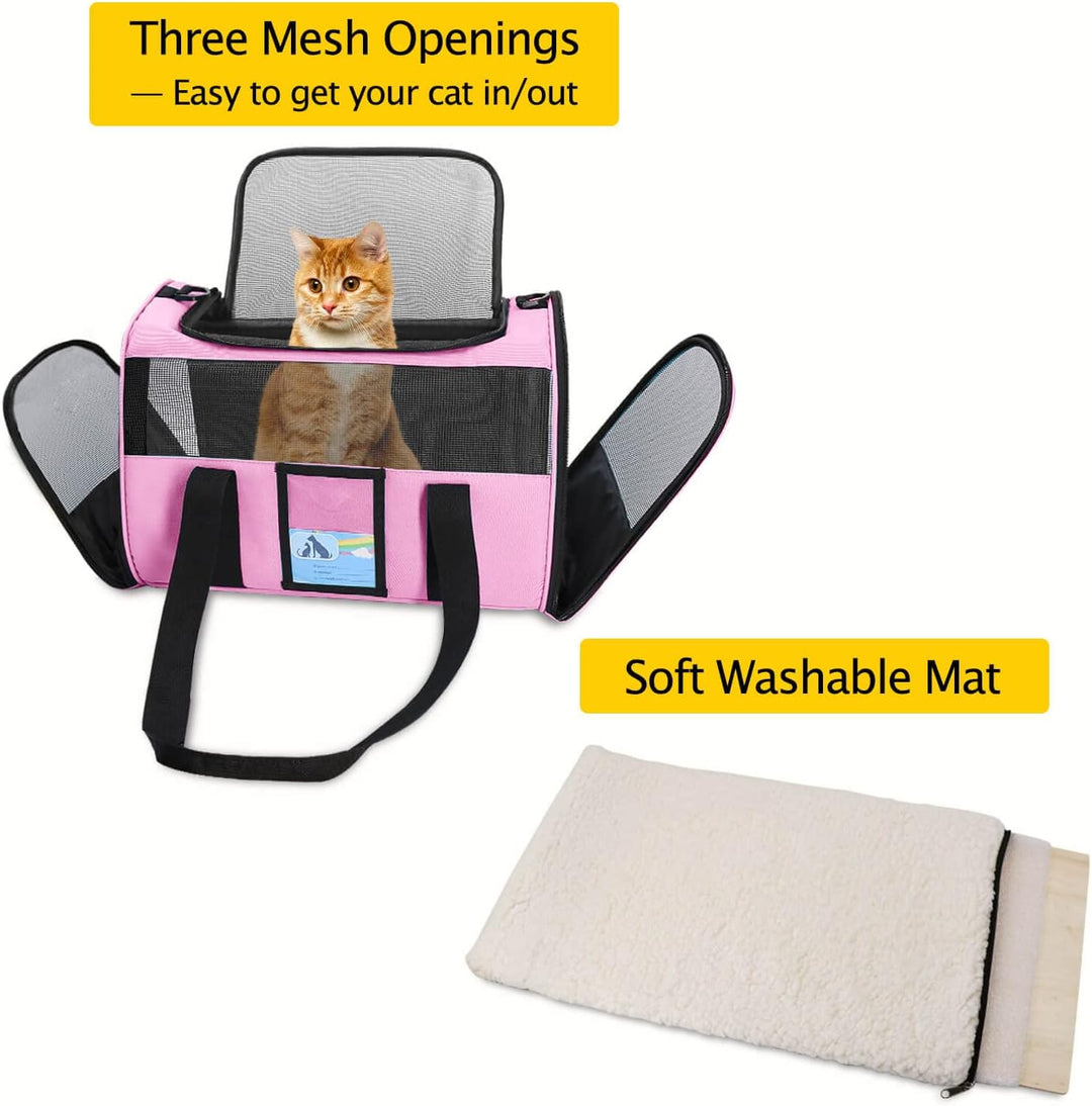 Refrze Haustier-Transportbox für mittelgrosse Katzen, kleine weiche Hundetragetaschen Hunde, TSA-zug