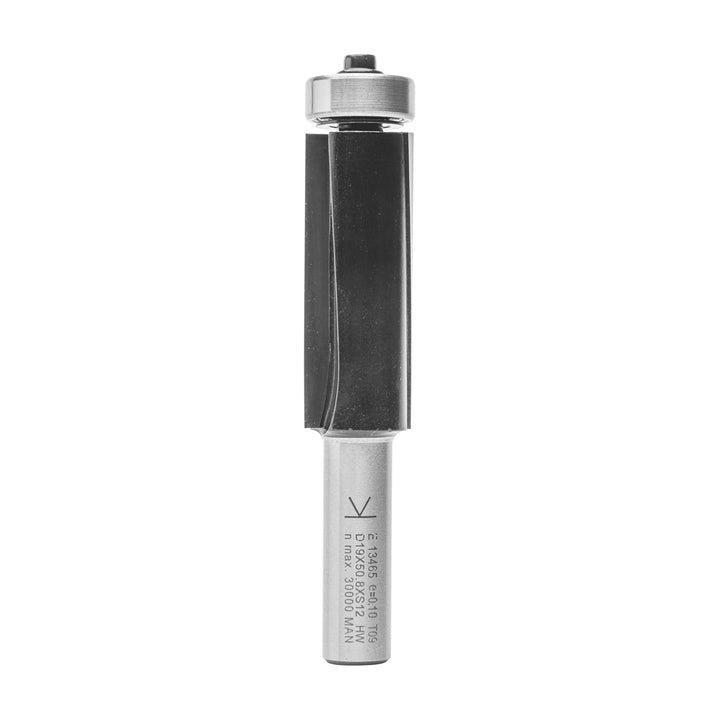 ENT 13465 Bündigfräser HW, Schaft (S) 12 mm, Durchmesser (D) 19,05 mm, NL 50,8 mm, SL 40 mm, mit Ach