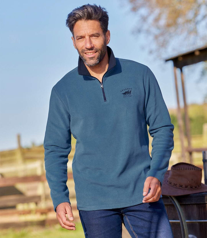 ATLAS FOR MEN - Doppelpack Fleecepullover für Herren - Leicht und weich - Verfügbar in grossen Gröss