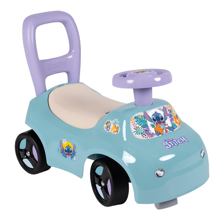 Smoby – Stitch Rutschauto – Fahrzeug & Lauflernhilfe in einem – mit Lenkrad & Geheimfach – für Kinde