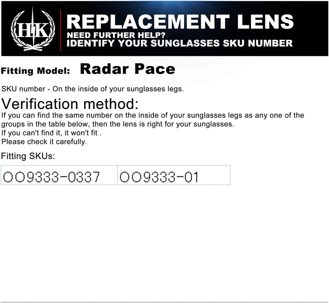 HKUCO verstärken Männer Ersatzgläser für Oakley Radar Pace Rot/Titan Sunglasses