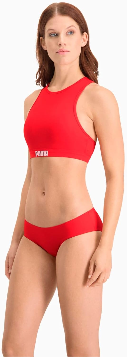 PUMA Damen Swim Women's Bottom Hipster XS Rot, XS Rot