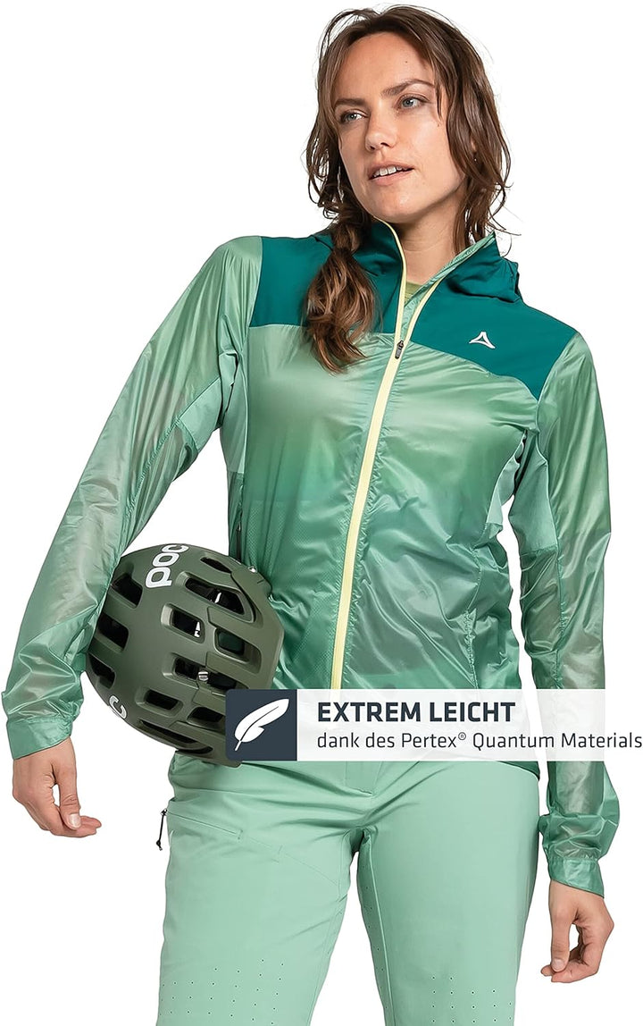 Schöffel Damen Hybrid Jkt Flow Trail L, extrem leichte, atmungsaktive MTB Jacke, wasserabweisende Fa