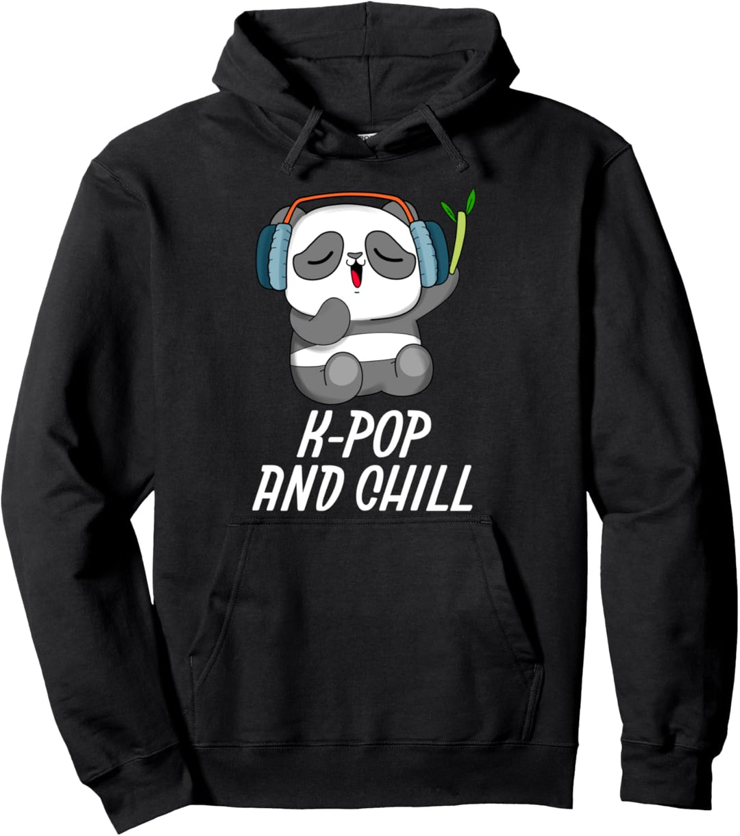 K-Pop and Chill | South Korea Inspired Panda Musik K-Pop Pullover Hoodie