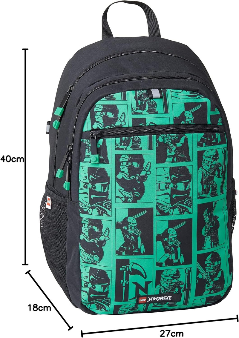 LEGO -GPL20222-2201 Schulrucksack Ninjago, grün/schwarz (GPL Bags GPL2022-2201)