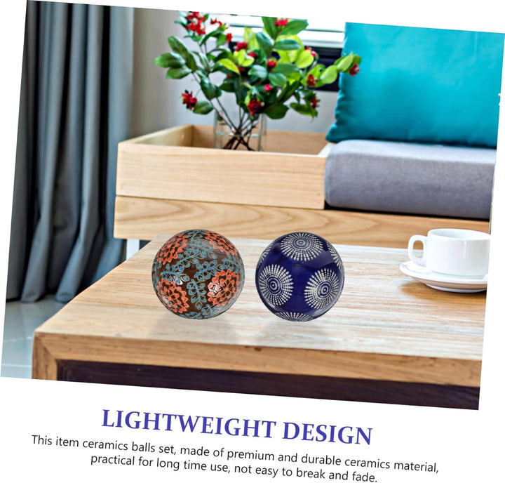 Veemoon 3Pcs Schwimmkugeln Keramik Porzellan Schwimmkugeln Teich Garten Balkon Teiche Deko Party Zub