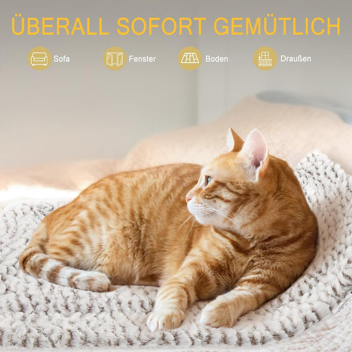 Mora Pets Selbstheizende Katzendecke Selbstwärmend Decke Katze Kissen Wärmedecke Katze Katzenkissen