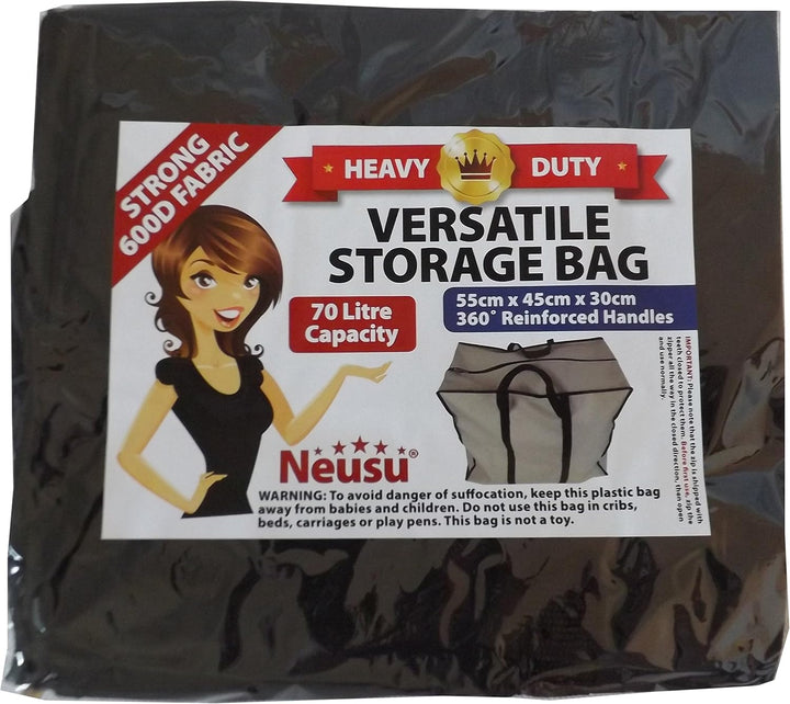 Neusu Starke Tasche Zur Aufbewahrung Von Kleidung, 70 Liter, 55x45x30cm, Schwarz …