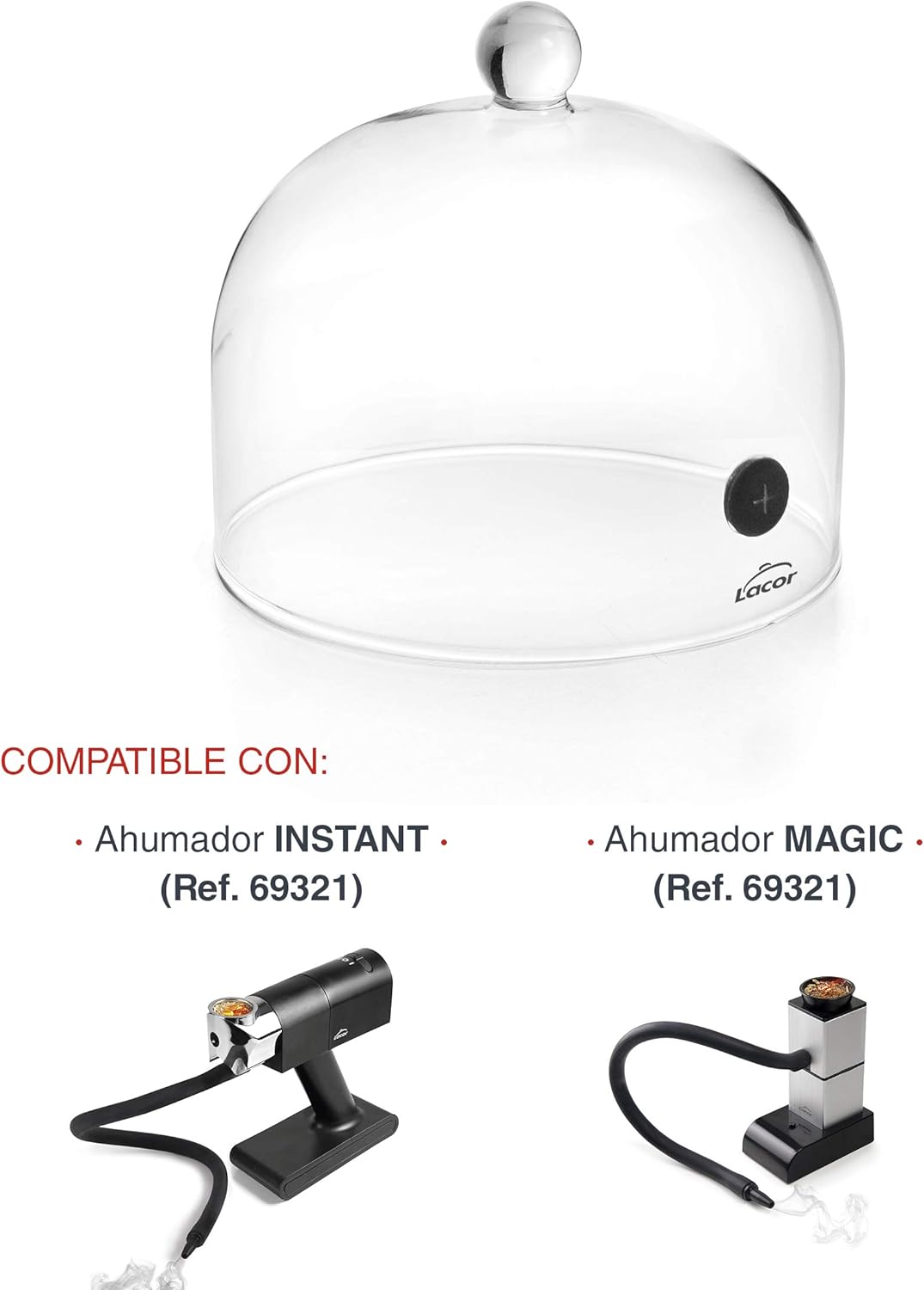 Lacor 61815 Glocke zum Schutz von Lebensmitteln Magic, Ø 16 x 12 cm Ø 16x12 cm, Ø 16x12 cm