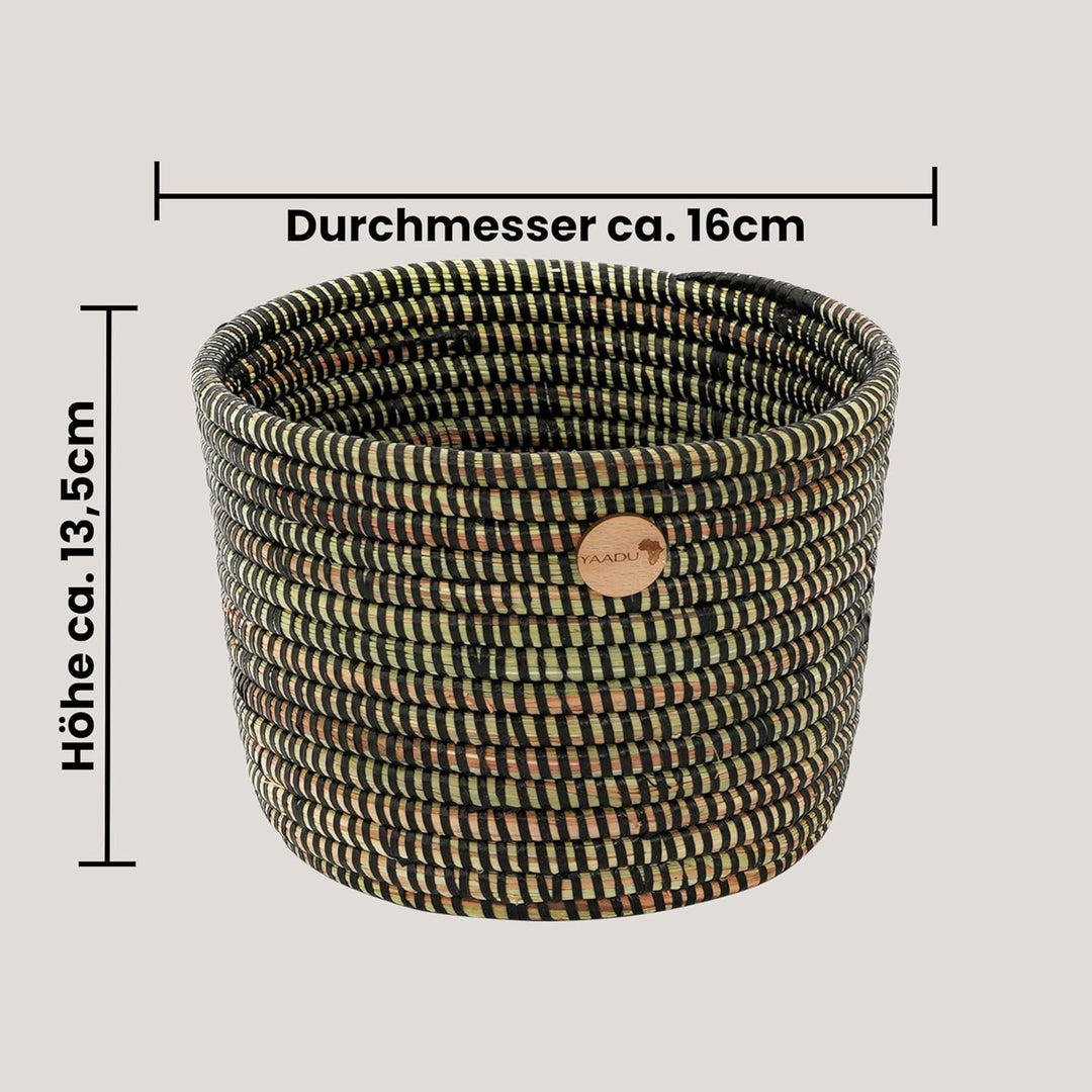 YAADU Geflochtener Korb – Blumentopf, Aufbewahrungskorb, Übertopf, Regalkorb, Pflanzenkorb, Afrikani