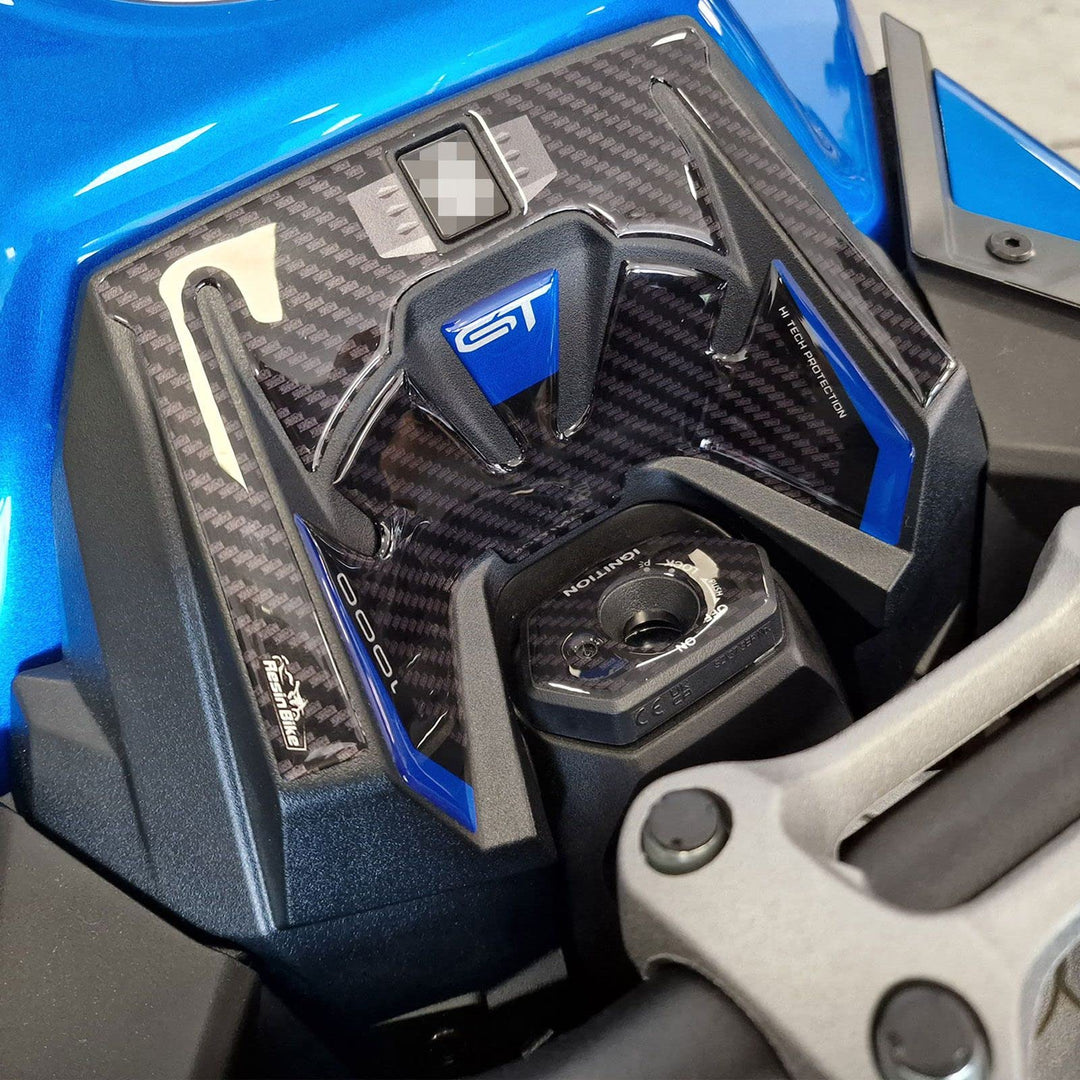 Resin Bike Aufkleber für Motorrad Kompatibel mit Suzuki GSX-S 1000 GT 2022 Metallicblau. Schlüsselsc