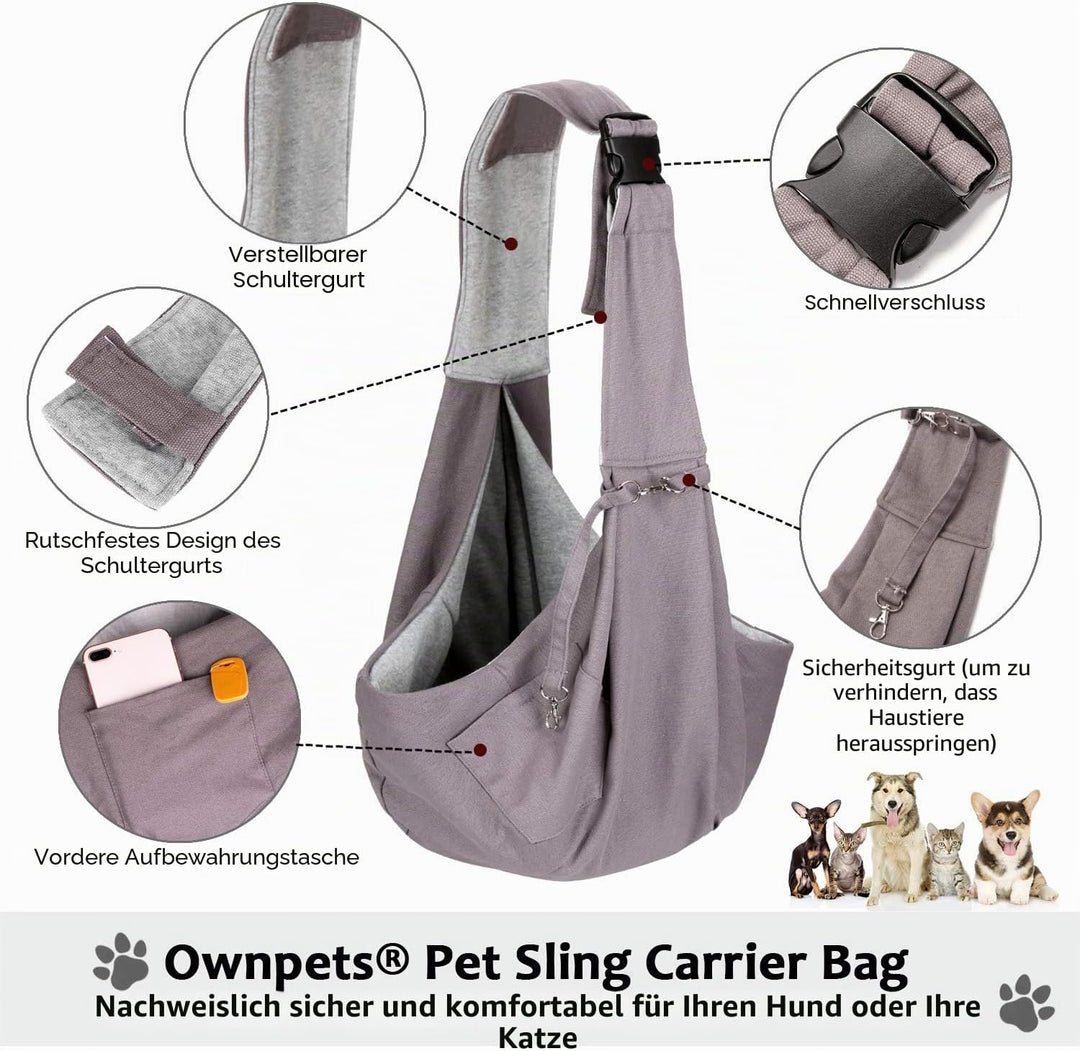 Hundetasche, Ownpets grosse Haustiertasche für kleinen Hund und Katze | Tragekraft bis 15kg – Angene