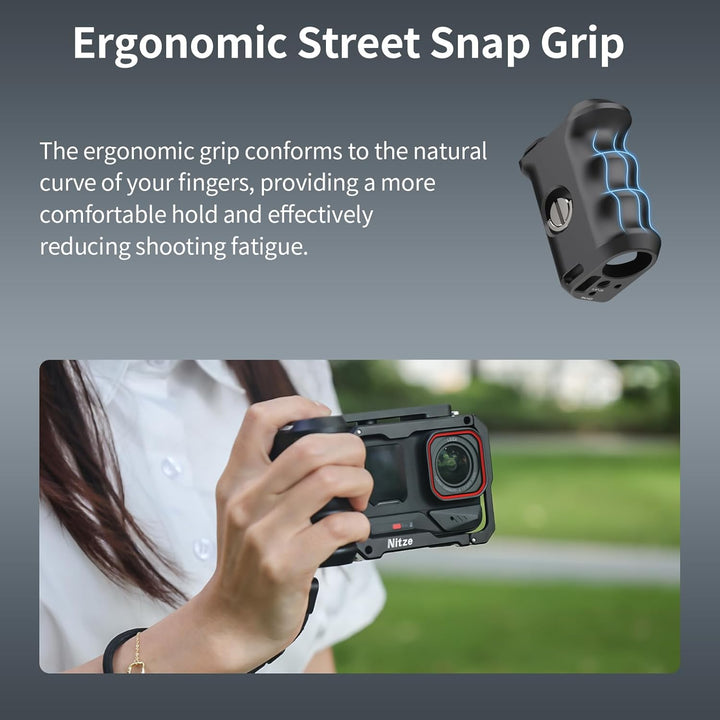 Nitze Xplorer Grip Kit für Insta360 Ace Pro 2/Ace Pro/Ace, Strassenfotografie Griff Kit mit Ace Pro