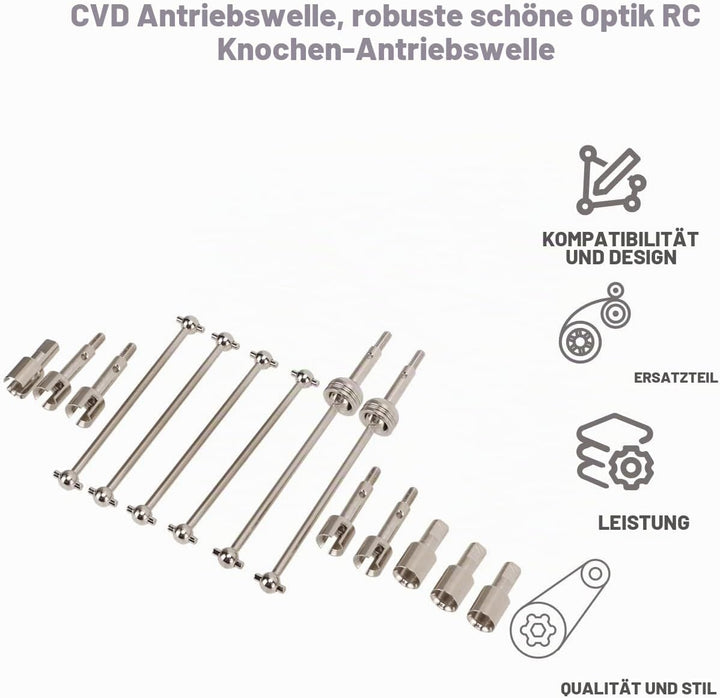 BONKZEBU CVD-Antriebswelle wltoys 144001 ersatzteile Langlebig, Robust, Schönes Aussehen, RC-Hundekn