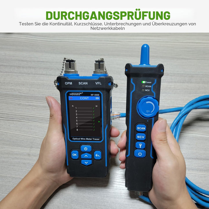 NOYAFA PoE Multifunktions-Netzwerkkabel-Tester für CAT5 CAT6 Tracker, optisches Leistungsmesser, Kab