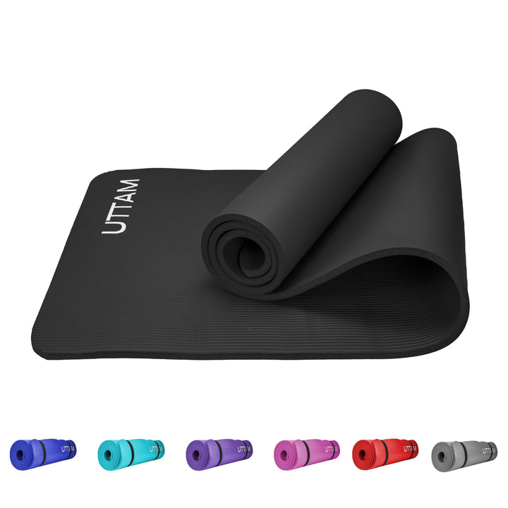 UTTAM Yoga Mat | Multi-Purpose Extra Thick Foam Exercise Mats | Stretching, Resistance Workout & The
