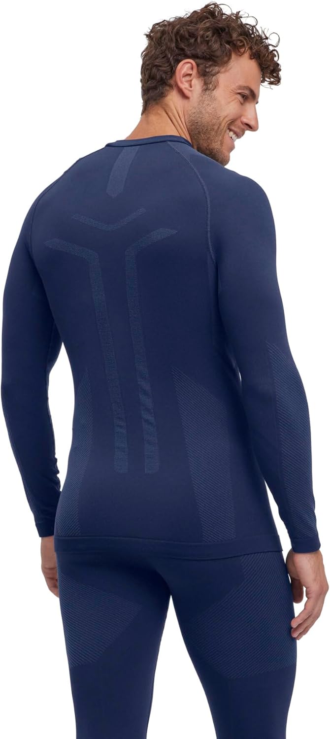 FALKE Herren Warm Round Neck Funktionsshirt Langarm für milde bis kalte Temperaturen warme Funktions