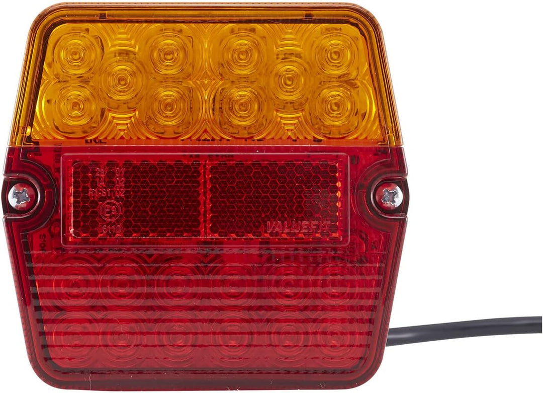 HELLA - Heckleuchte - Valuefit - LED - 24/12V - Anbau/geschraubt - Lichtscheibenfarbe: rot/gelb - St