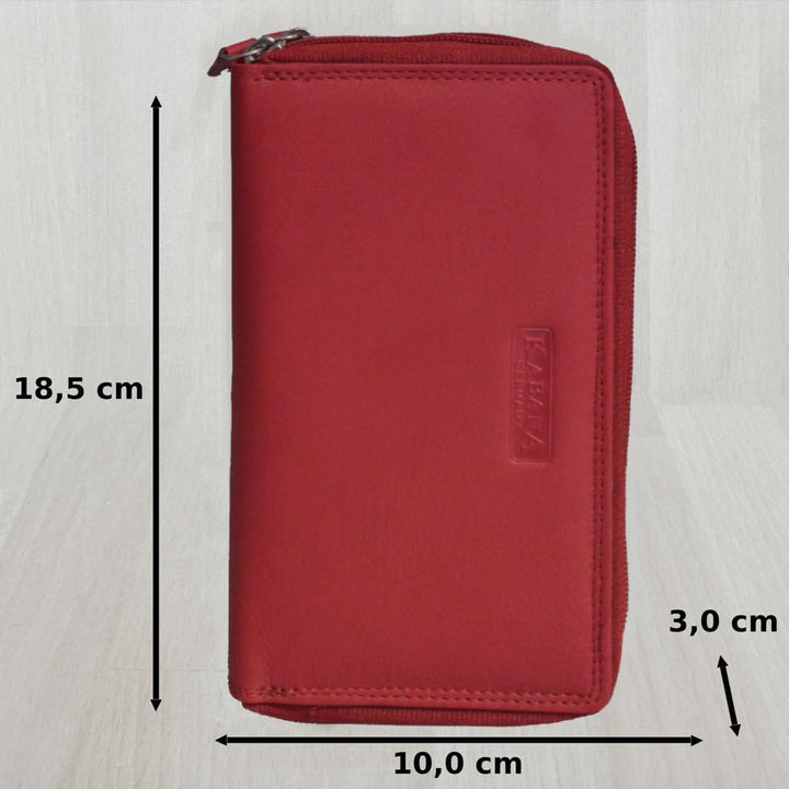 flevado XL Portemonnaie Grosse Damen Wild Leder Geldbörse mit viel Stauraum und Platz für 29 Karten