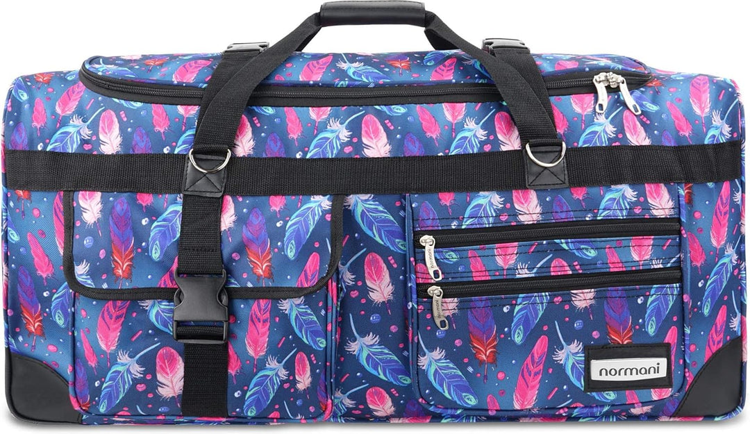 normani XXL Reisetasche Jumbo Big-Travel mit Rollen Farbe Fancy Feathers / 100 Liter Fancy Feathers