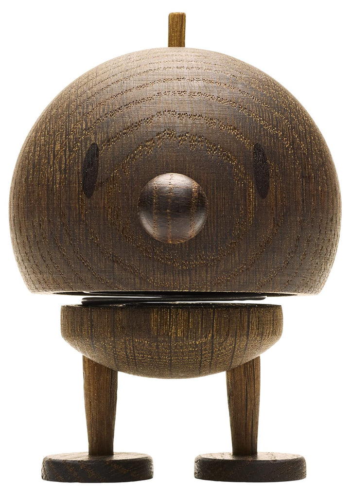 Hoptimist - Skandinavisches Design - Medium Bumble aus Holz - Höhe 10 cm, Durchm. 7,5 cm - Smoked Oa
