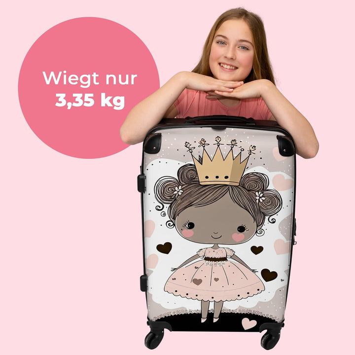 NoBoringSuitcases.com® Hartschalenkoffer Mädchen Kinder Koffer fürs Gepäck Carry on Trolli Geschenke