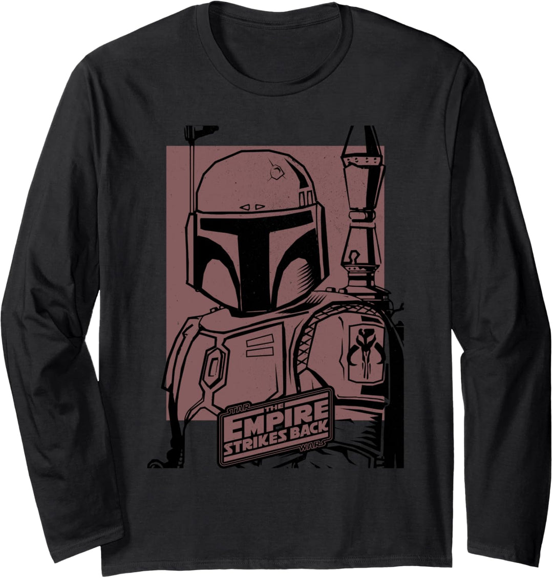 Star Wars Bobba Fett Solid Poster Langarmshirt