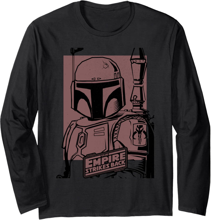 Star Wars Bobba Fett Solid Poster Langarmshirt