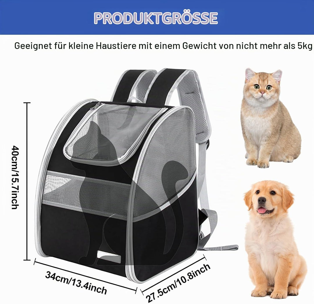 BORDEAG Katzenrucksack Hunderucksack, Katzen Rucksack, Hunderucksack Haustierrucksack, Katzen Transp