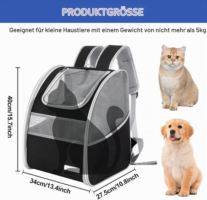 BORDEAG Katzenrucksack Hunderucksack, Katzen Rucksack, Hunderucksack Haustierrucksack, Katzen Transp