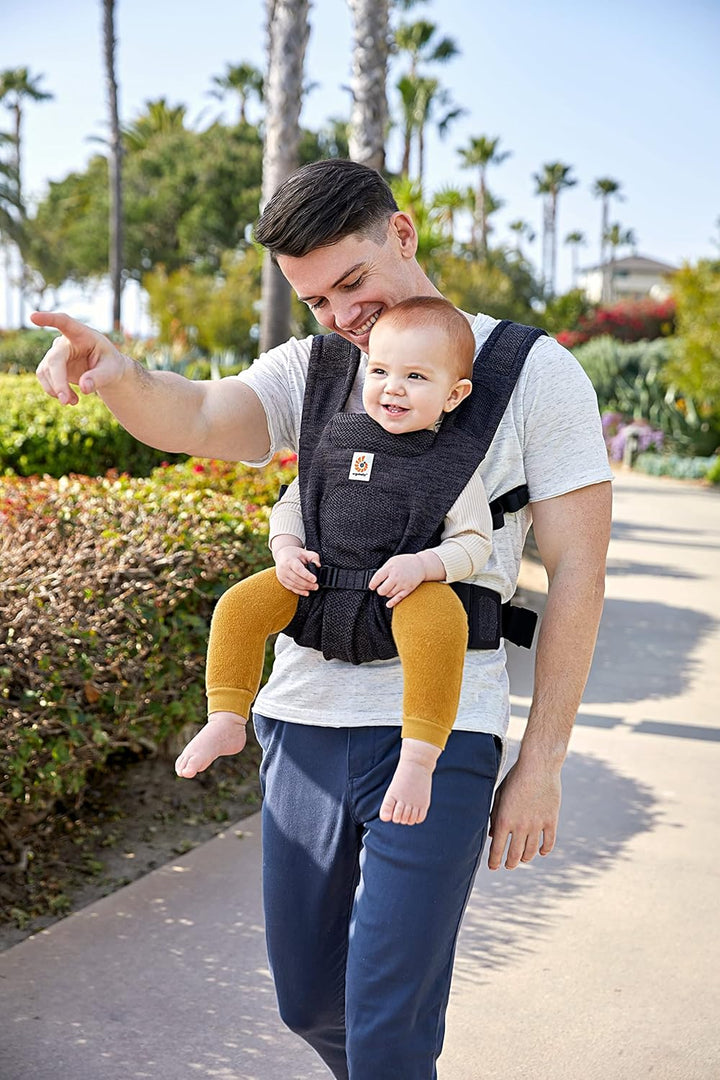 Ergobaby Aerloom Babytrage für Neugeborene bis zum Kleinkind, 3-Positionen Ergonomische Babybauchtra